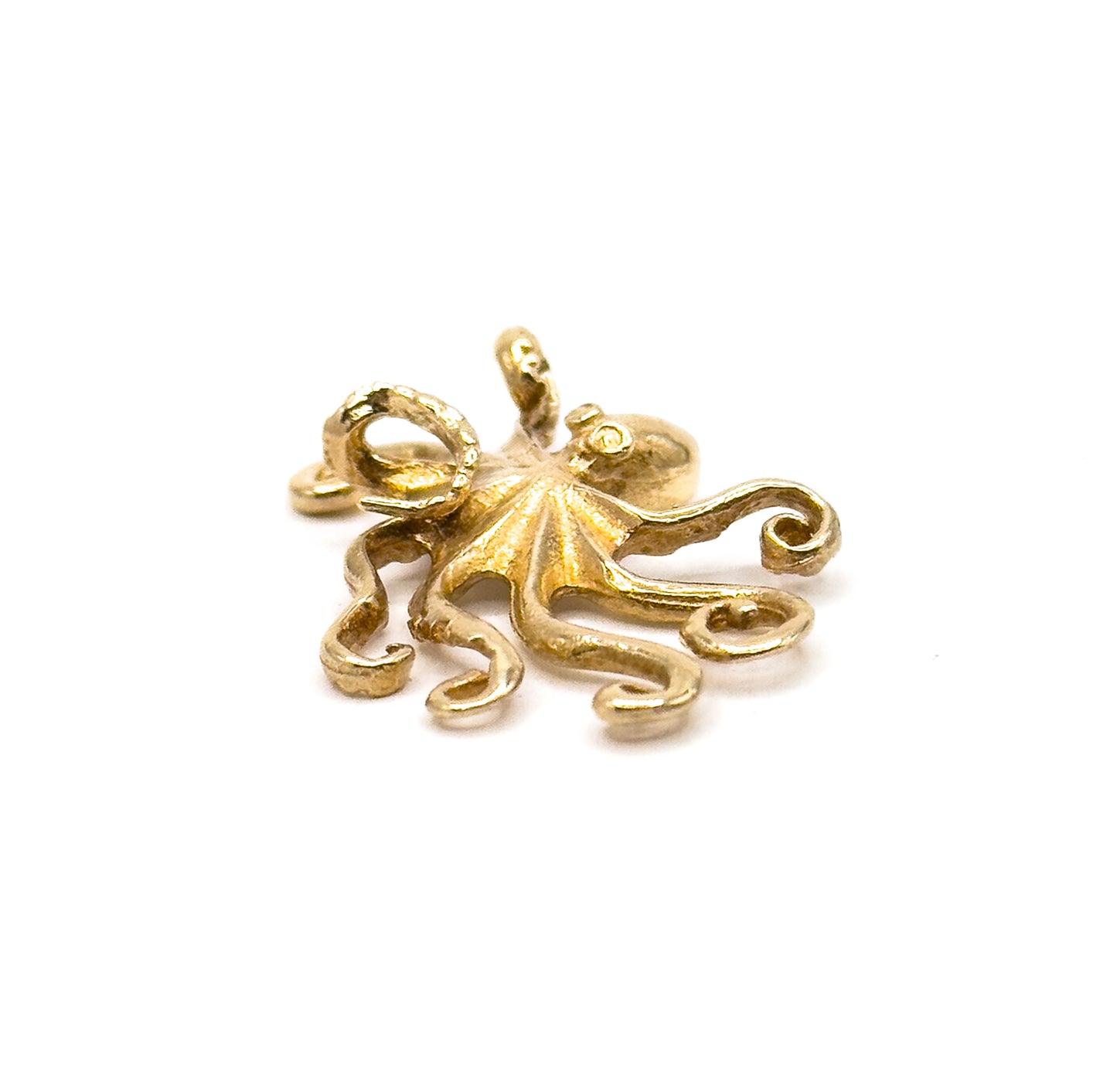Vintage Octopus Pendant in 14K Yellow Gold