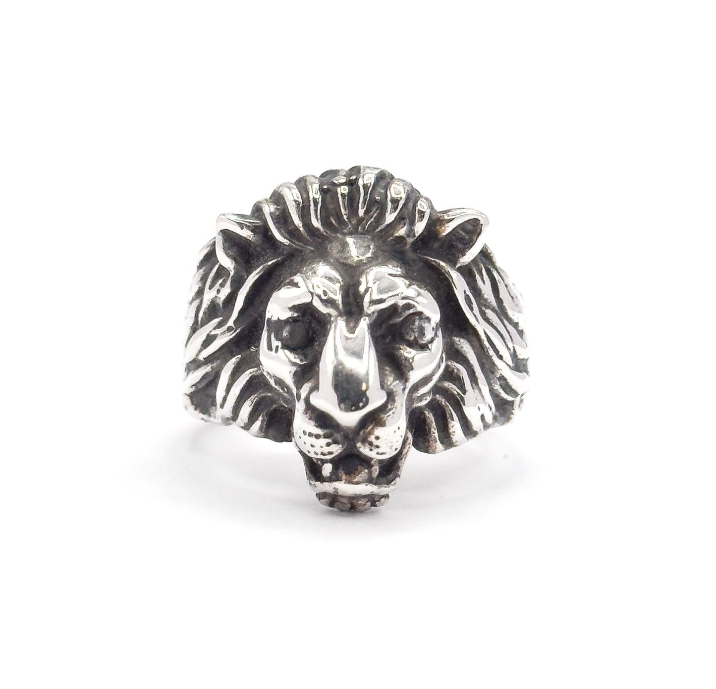 Vintage Leo Lion's Head Ring in Sterling Silver