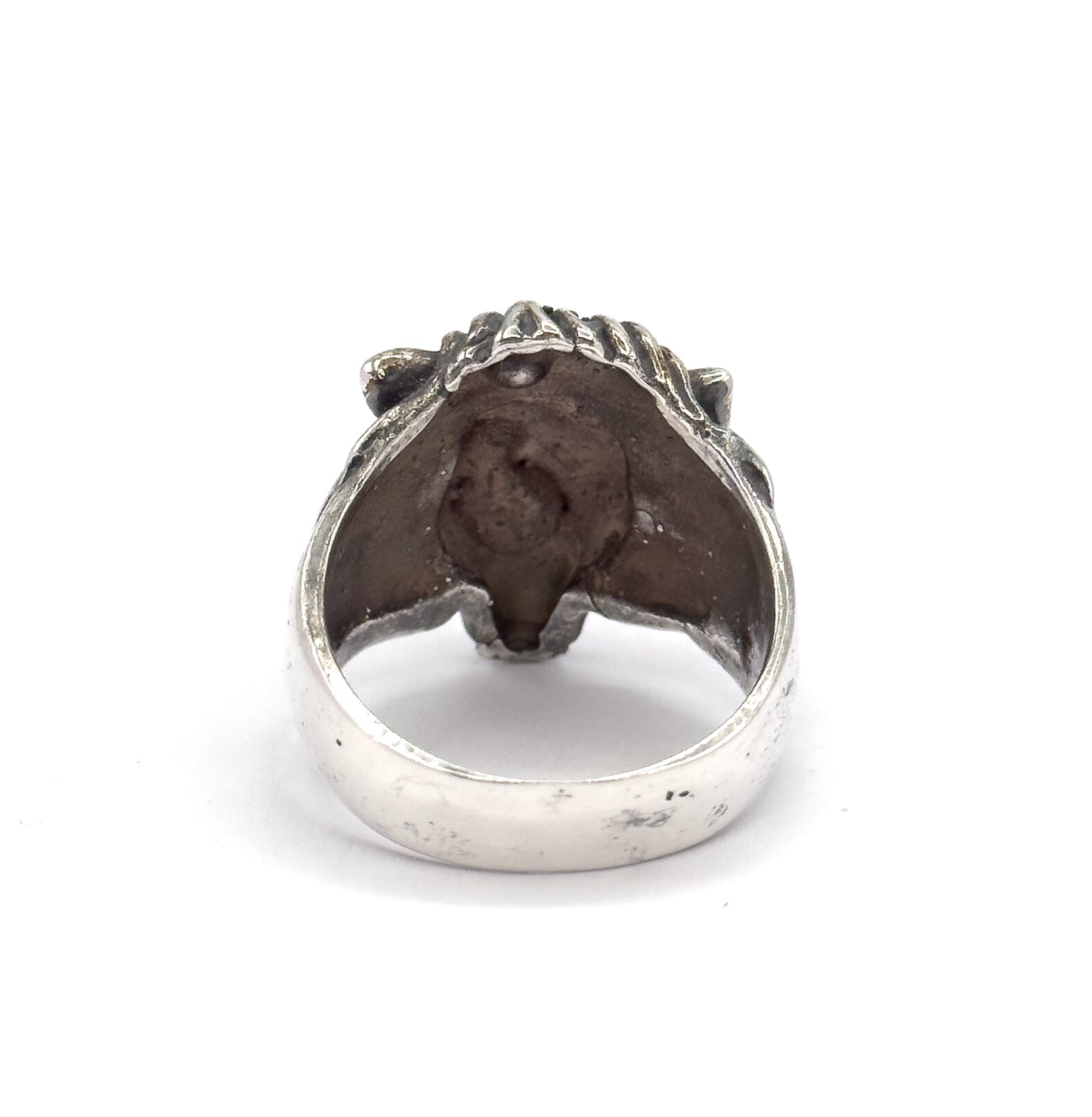 Vintage Leo Lion's Head Ring in Sterling Silver