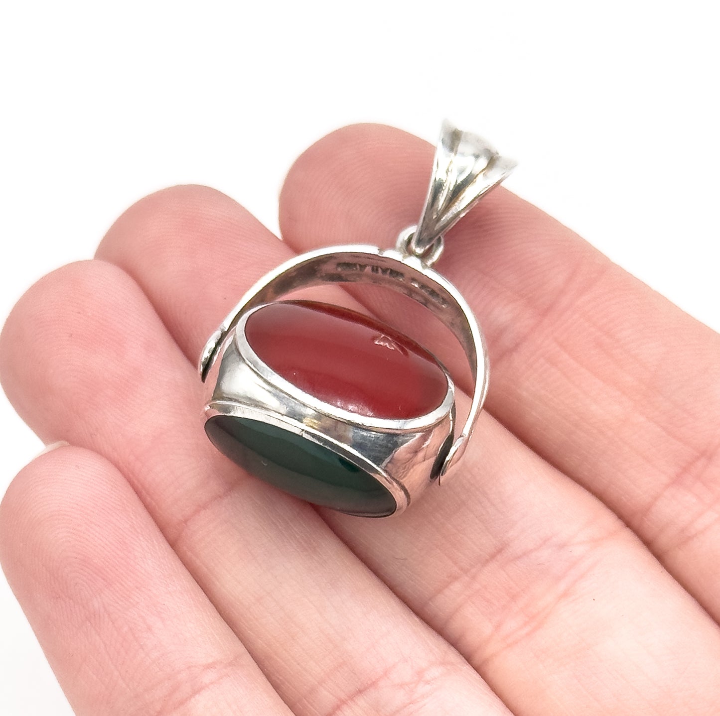 Vintage Victorian Revival Spinner Fob in Silver