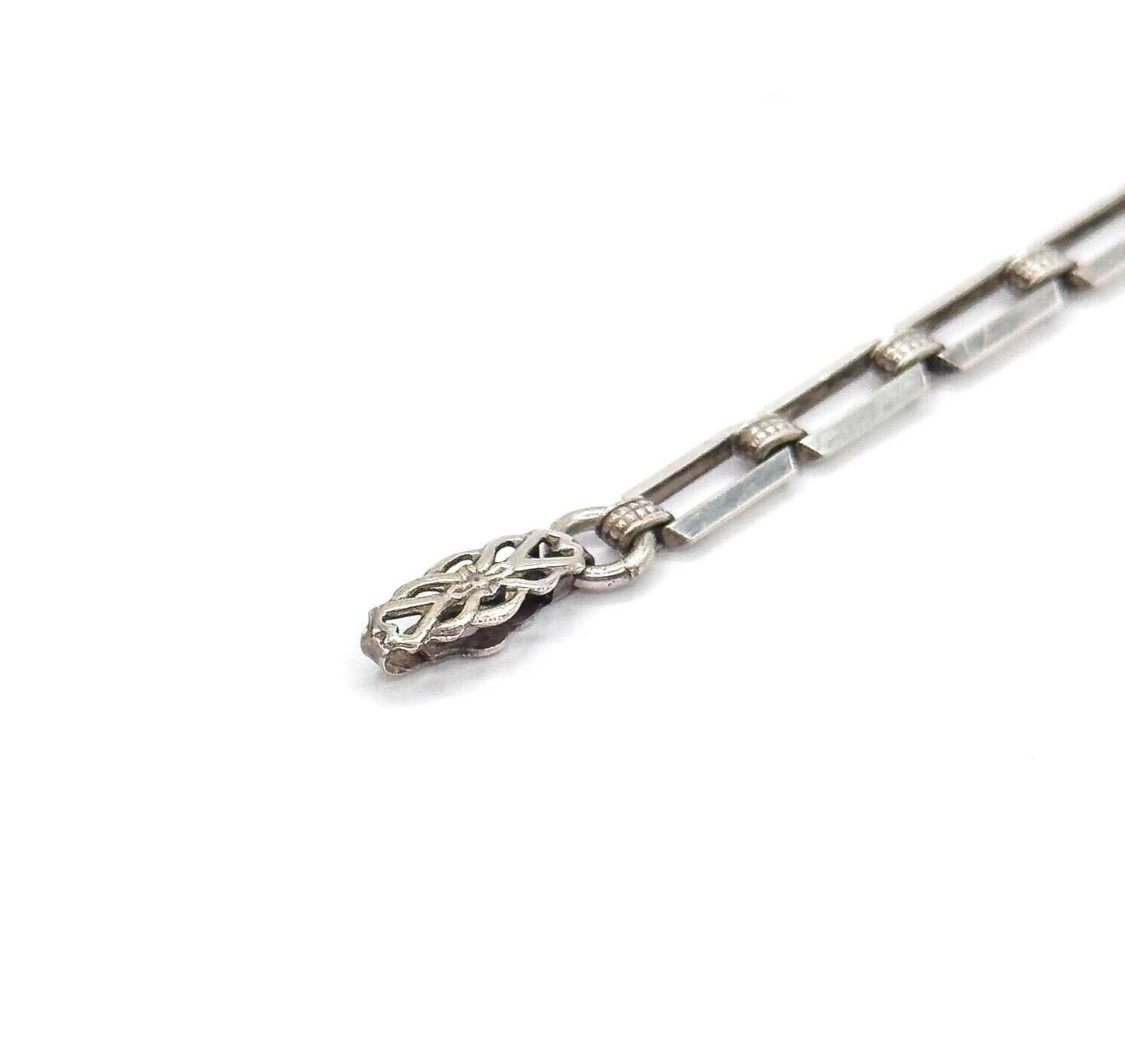 Art Deco Floral Enamel Bracelet in Sterling Silver