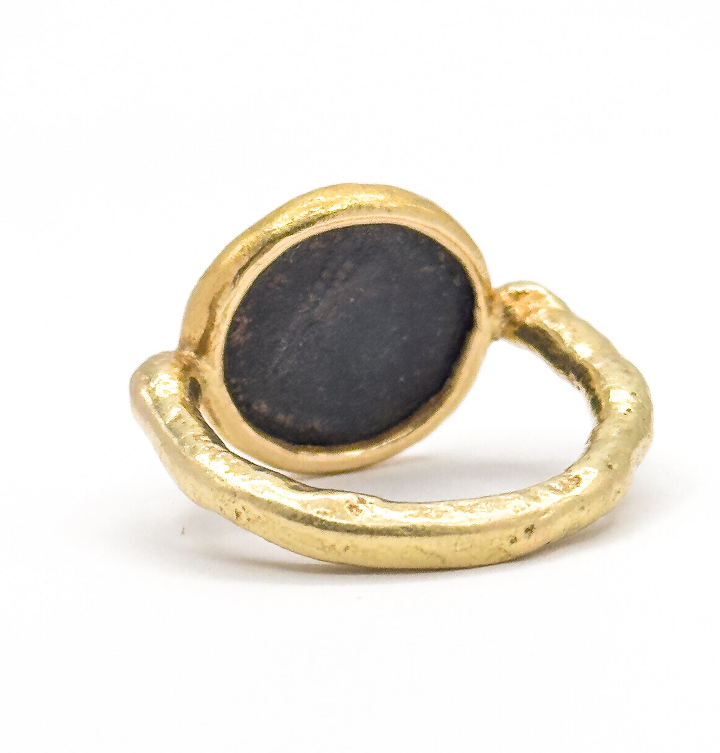 Ancient Roman Coin Ring in Contemporary Mounting in 18K Gold
