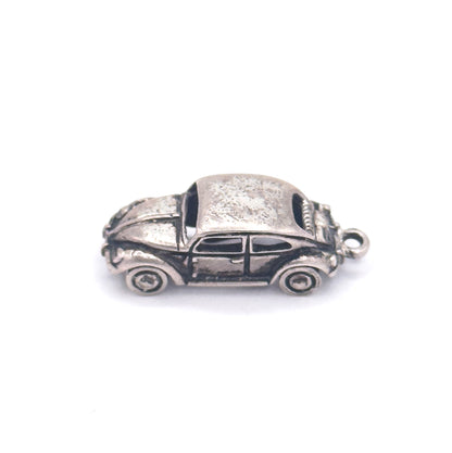 Vintage VW beetle Charm in Silver