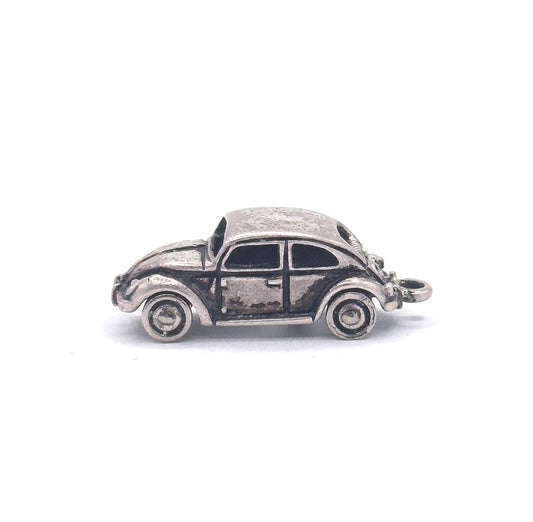 Vintage VW beetle Charm in Silver
