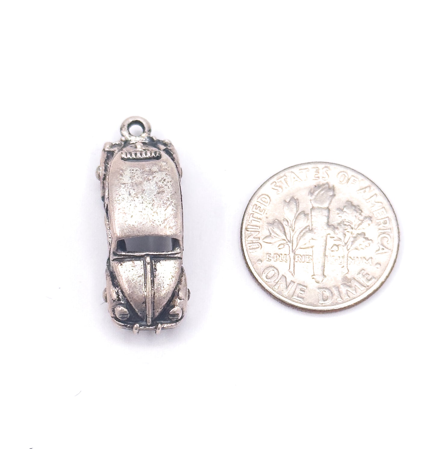 Vintage VW beetle Charm in Silver