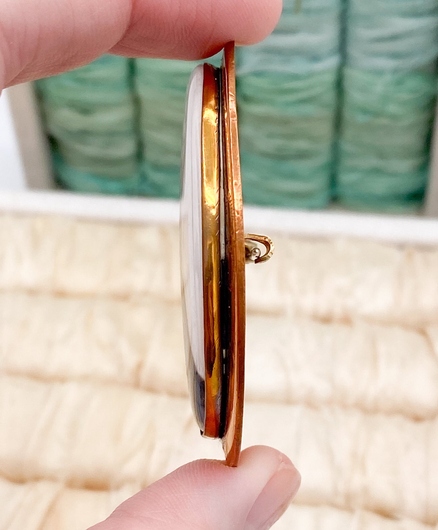 Antique Large Whistlers Mother Brooch