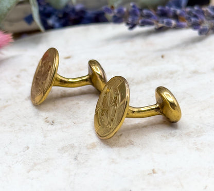 Vintage Mens Cufflinks Gold Tone vintage cufflinks
