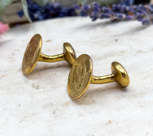 Vintage Mens Cufflinks Gold Tone vintage cufflinks