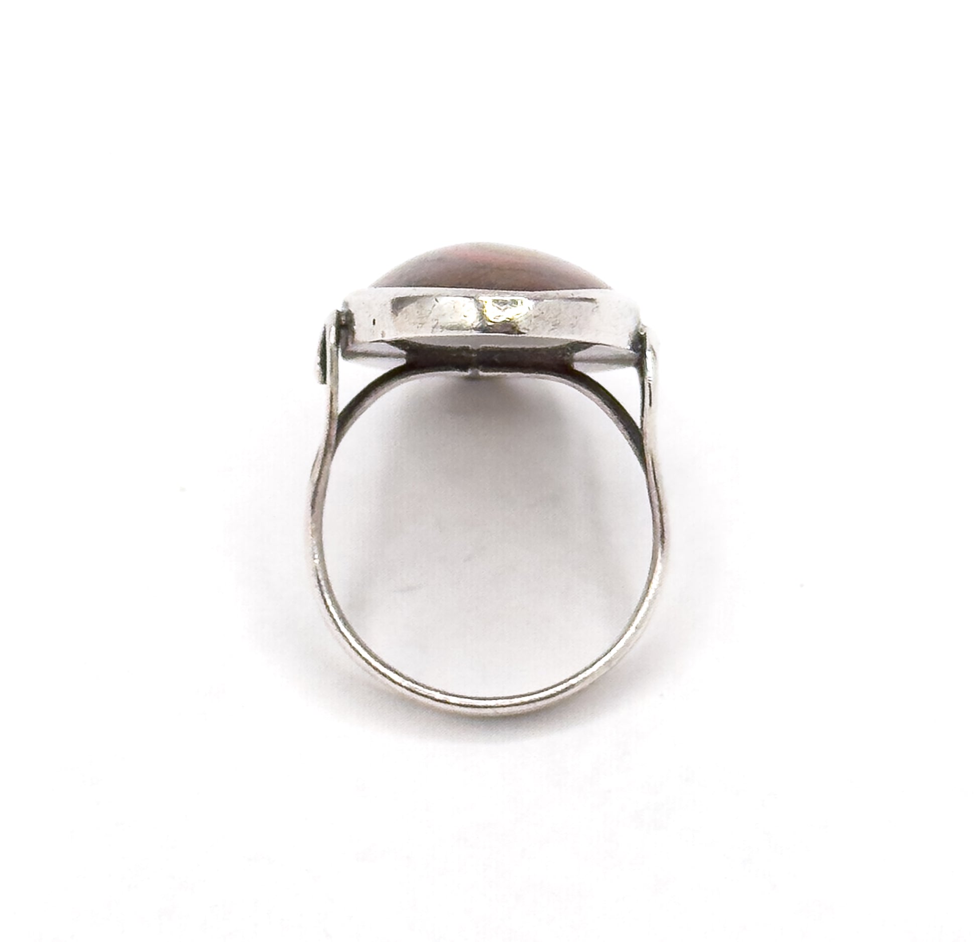 Vintage Handmade Jasper Statement Ring in Silver image 8