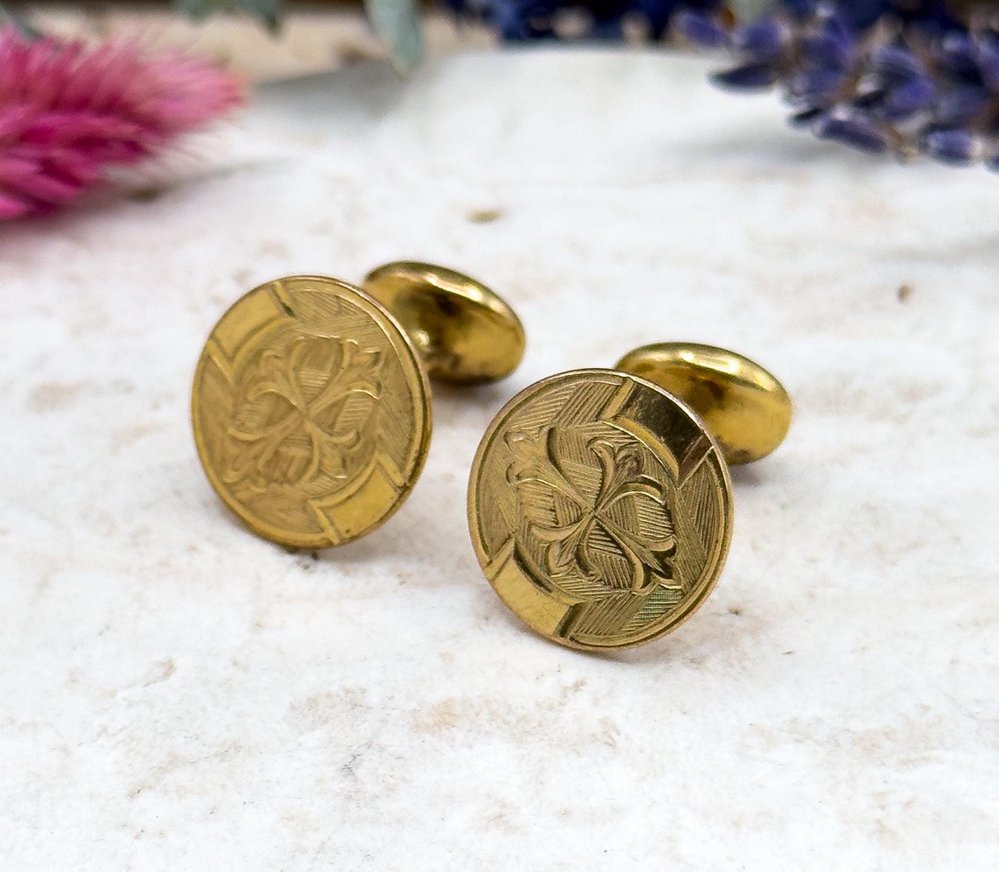 Vintage Mens Cufflinks Gold Tone vintage cufflinks