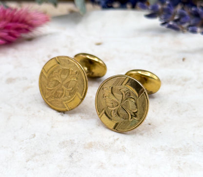 Vintage Mens Cufflinks Gold Tone vintage cufflinks