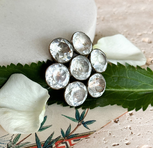 Antique Georgian Paste Brooch Flower Brooch