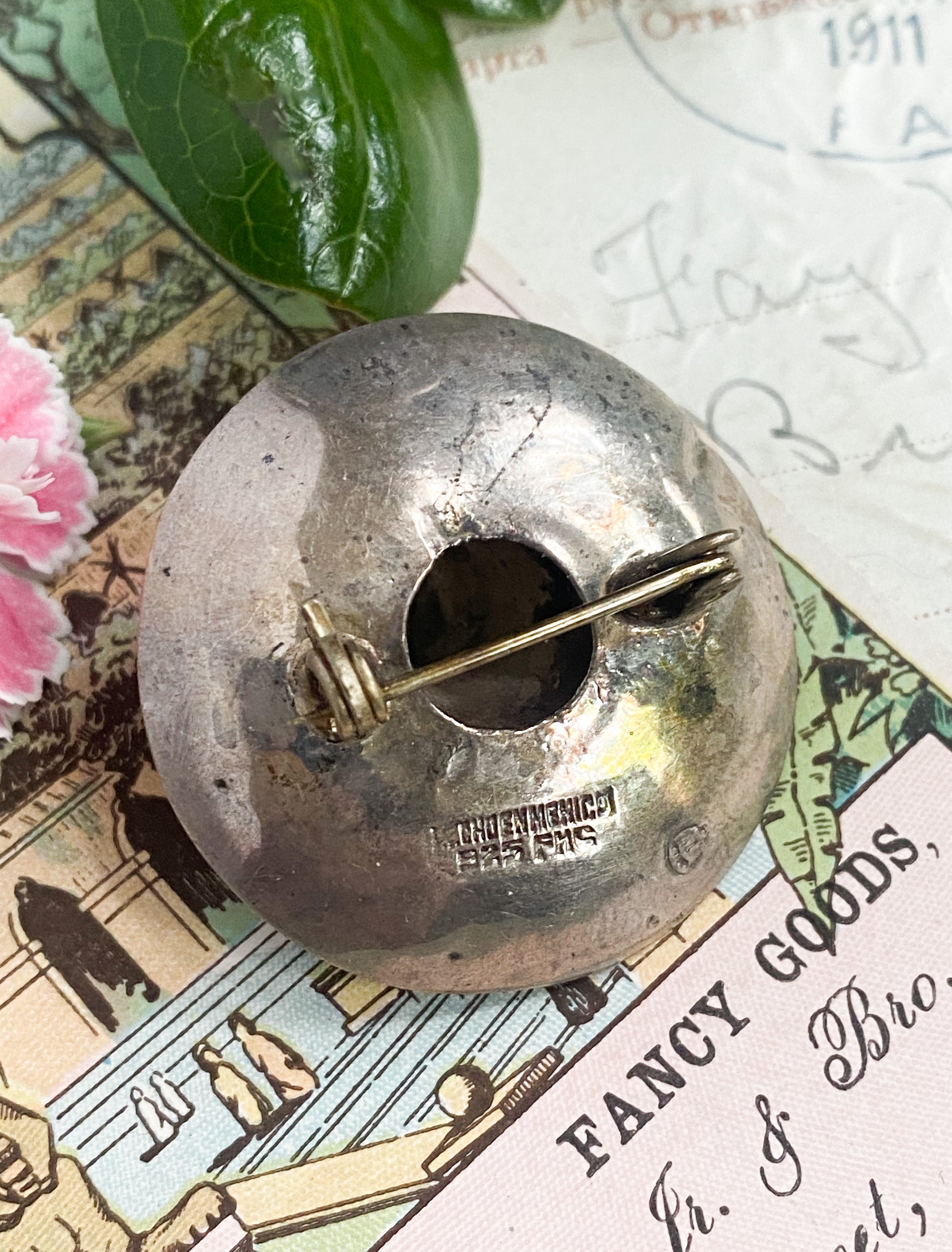 Vintage Silver Sombrero Hat Brooch image 5