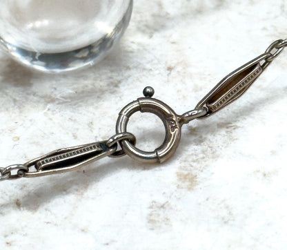 Antique Pool of Light necklace Rock Crystal Orb Necklace in 14K White Gold