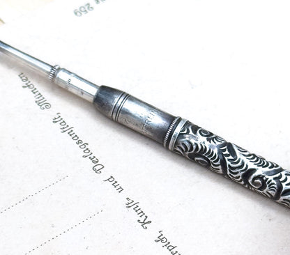 Antique Propelling Pencil Chatelaine Pencil Silver Antique Pencil Pendant