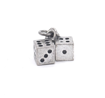 Vintage Dice Charm in Sterling Silver
