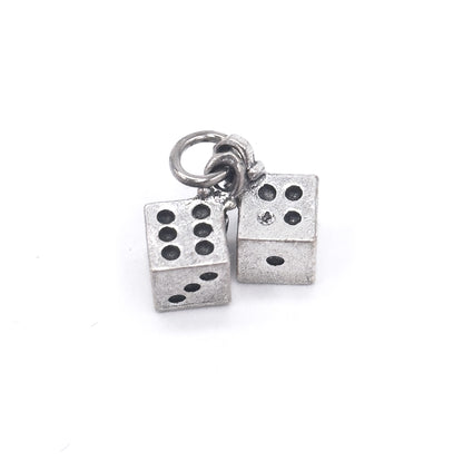 Vintage Dice Charm in Sterling Silver