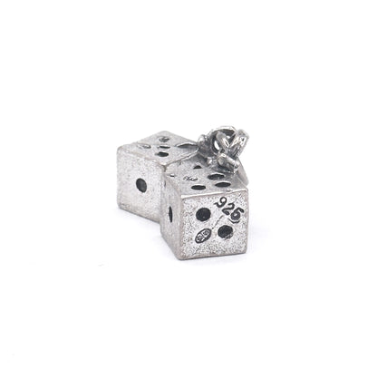 Vintage Dice Charm in Sterling Silver
