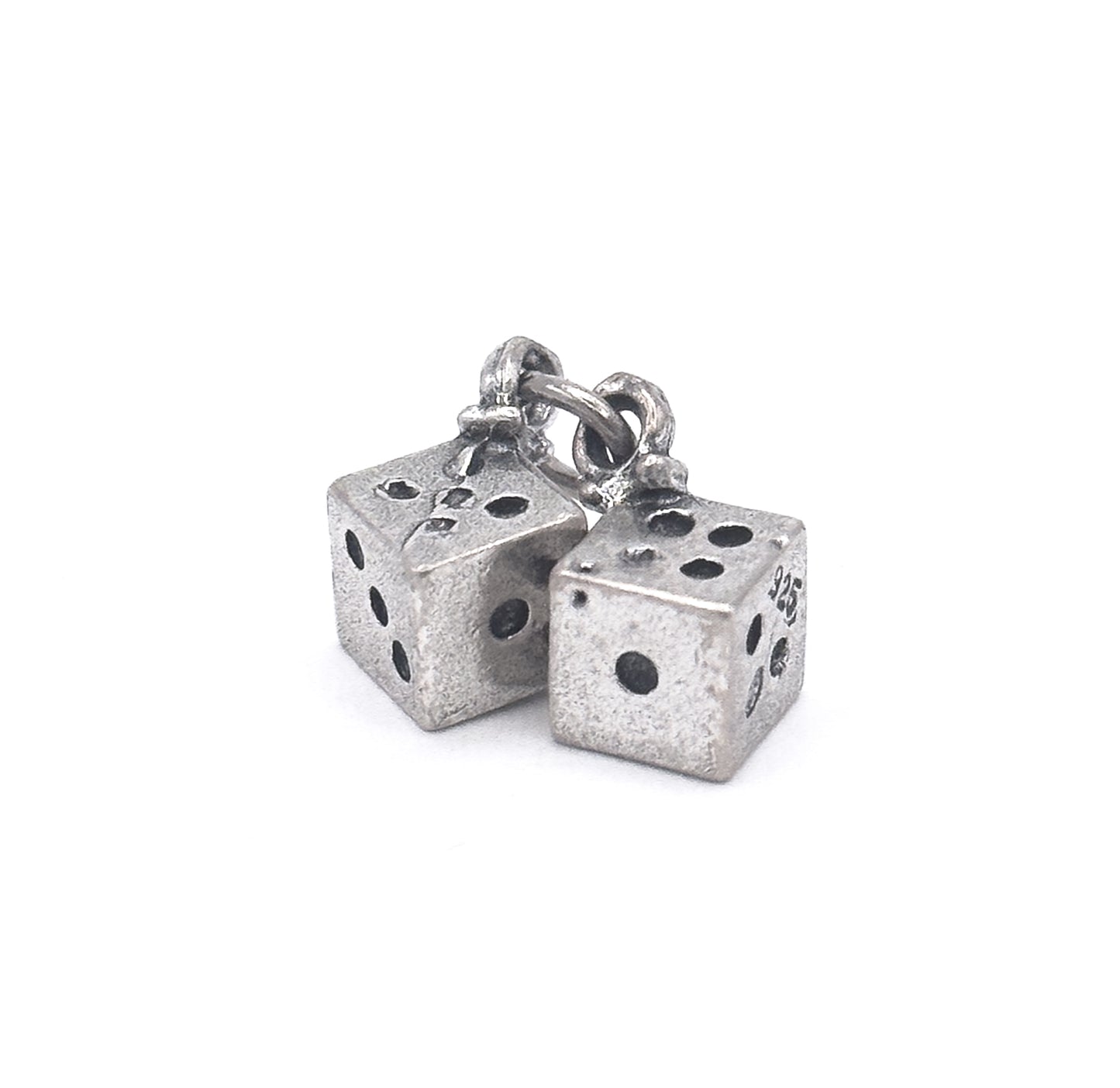Vintage Dice Charm in Sterling Silver