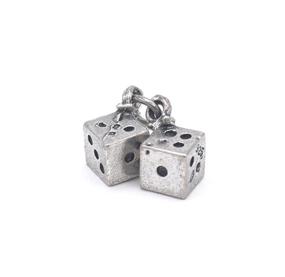 Vintage Dice Charm in Sterling Silver