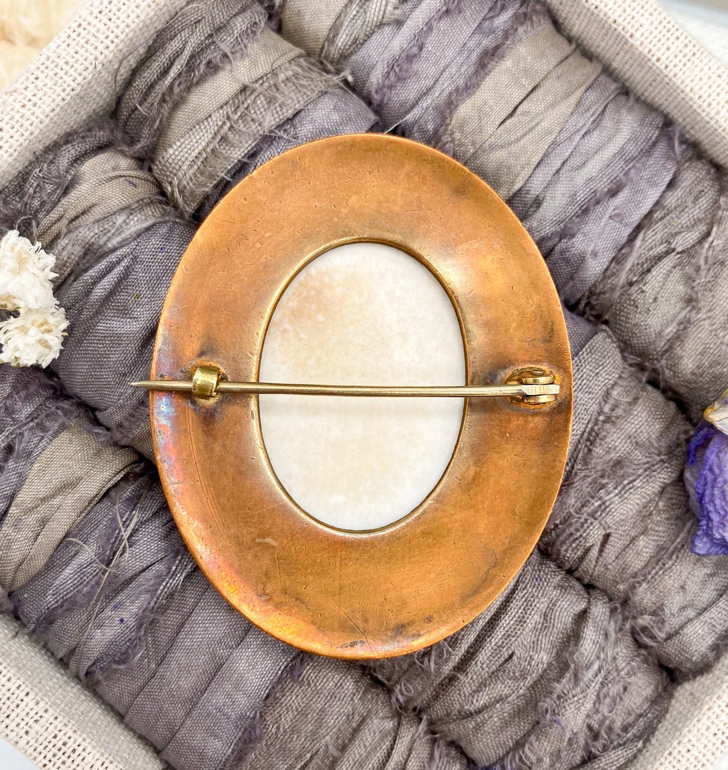 Antique Large Whistlers Mother Brooch