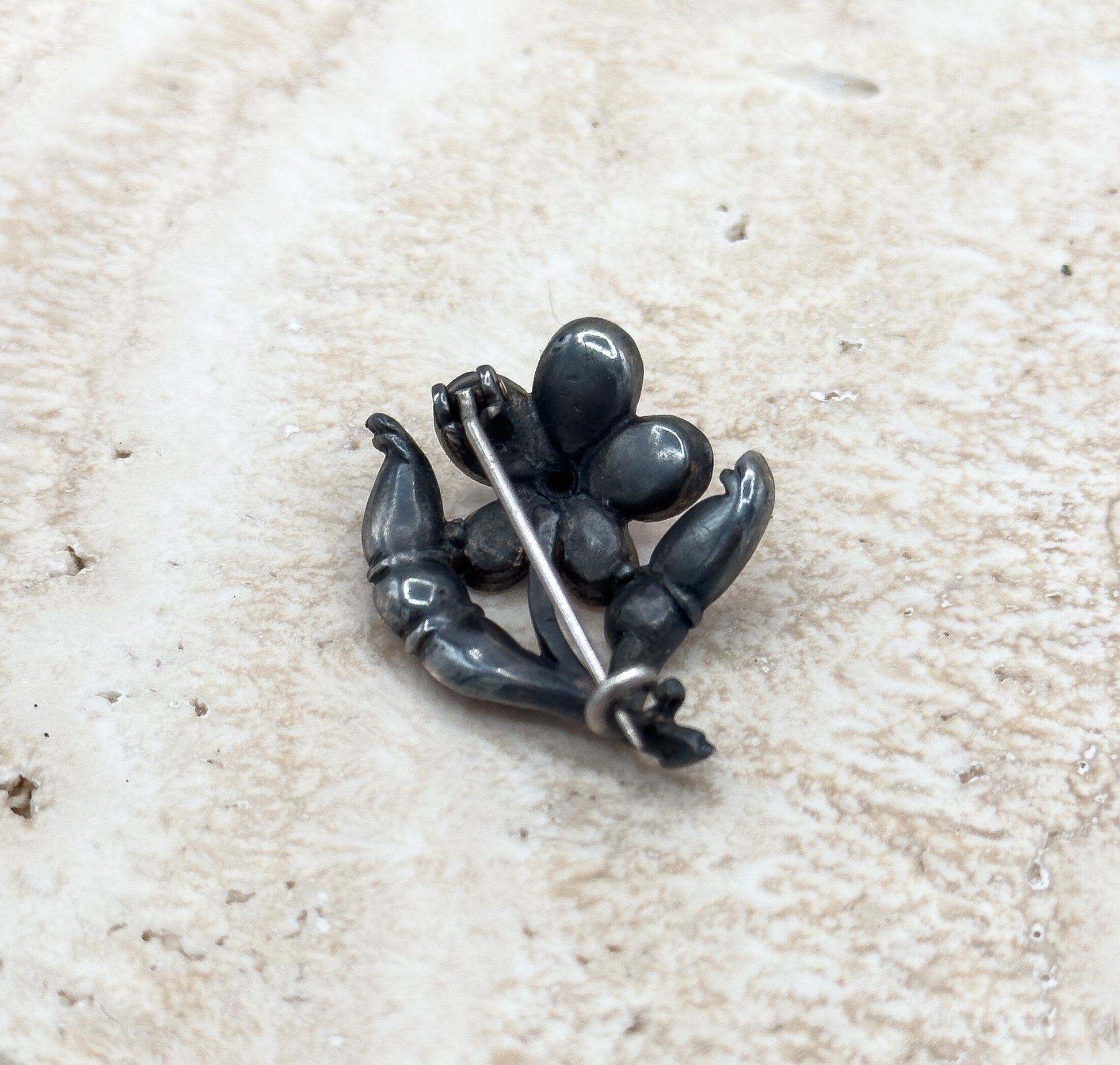 Antique Georgian Flat Cut Garnet Pansy Brooch image 5