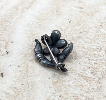 Antique Georgian Flat Cut Garnet Pansy Brooch image 5