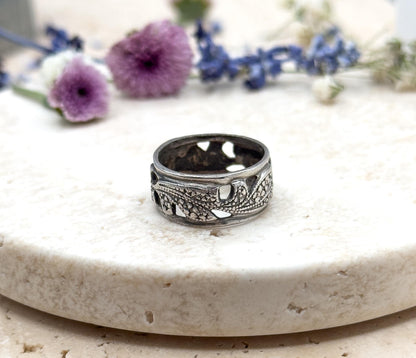 Cool Vintage Vine Ring Floral Vine Ring Sterling Silver