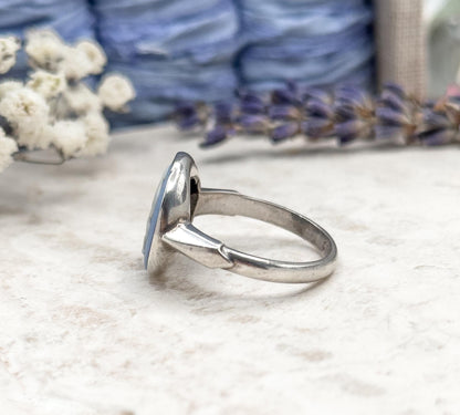 Vintage Wedgewood Ring in Sterling Silver with Cupid Camoe