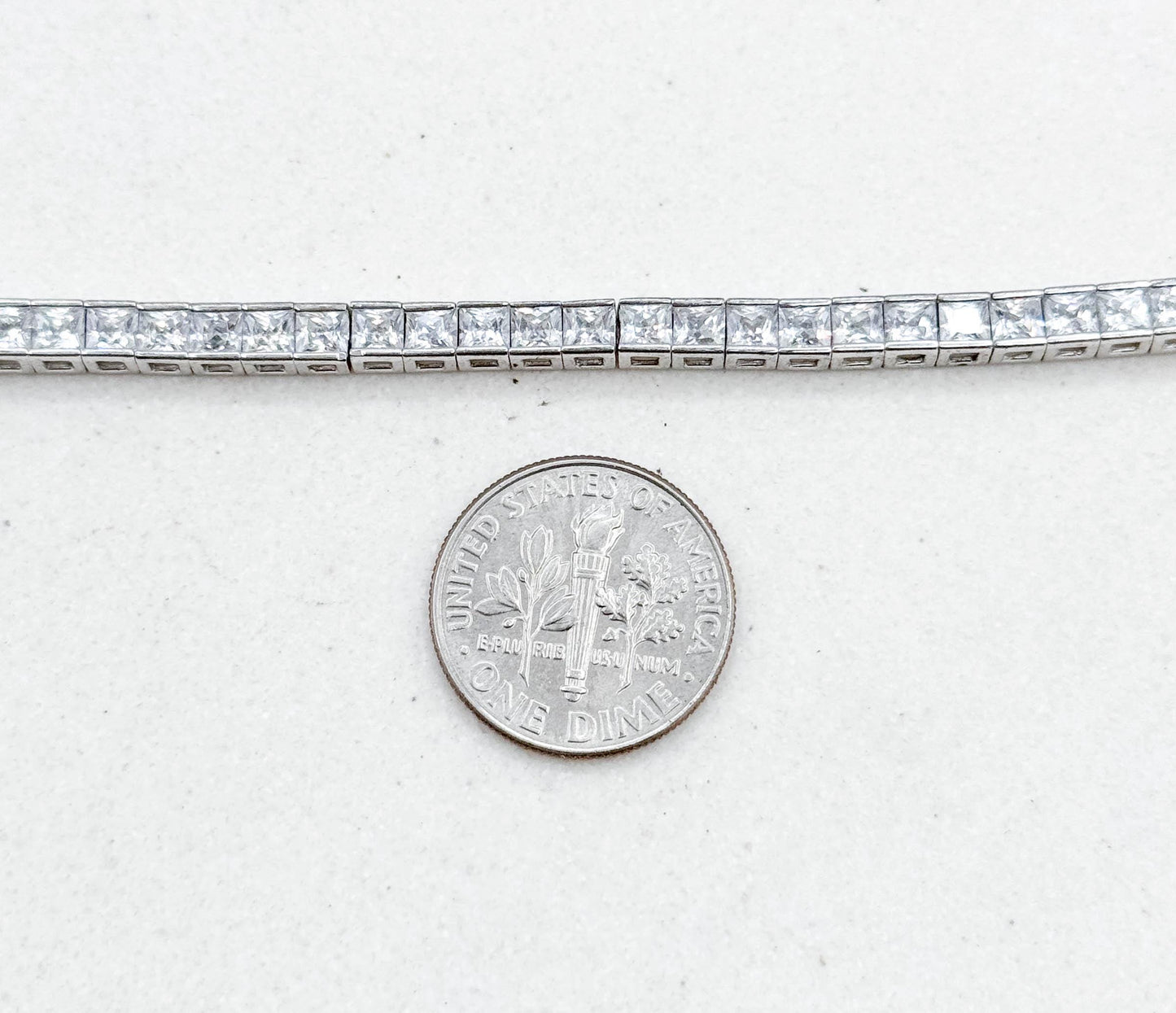 Vintage Crislu Brand Sterling Silver Line Bracelet