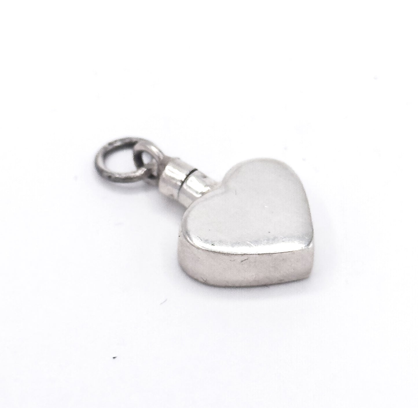 Vintage Love Potion Perfume Bottle Heart Charm in Silver
