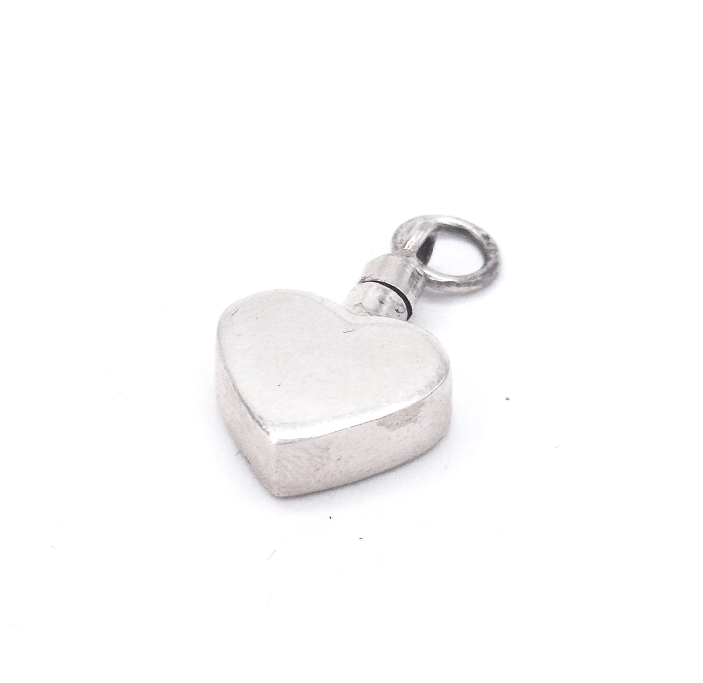 Vintage Love Potion Perfume Bottle Heart Charm in Silver