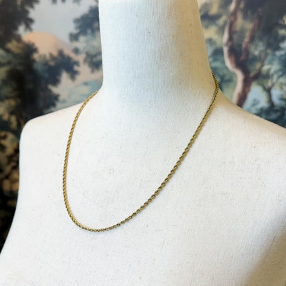 Vintage Rope Chain 21in in 14K Gold