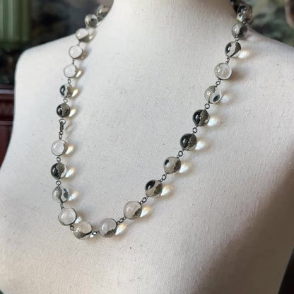 Art Deco Pools of Light Rock Crystal Necklace in Sterling Silver — view 12 of 13