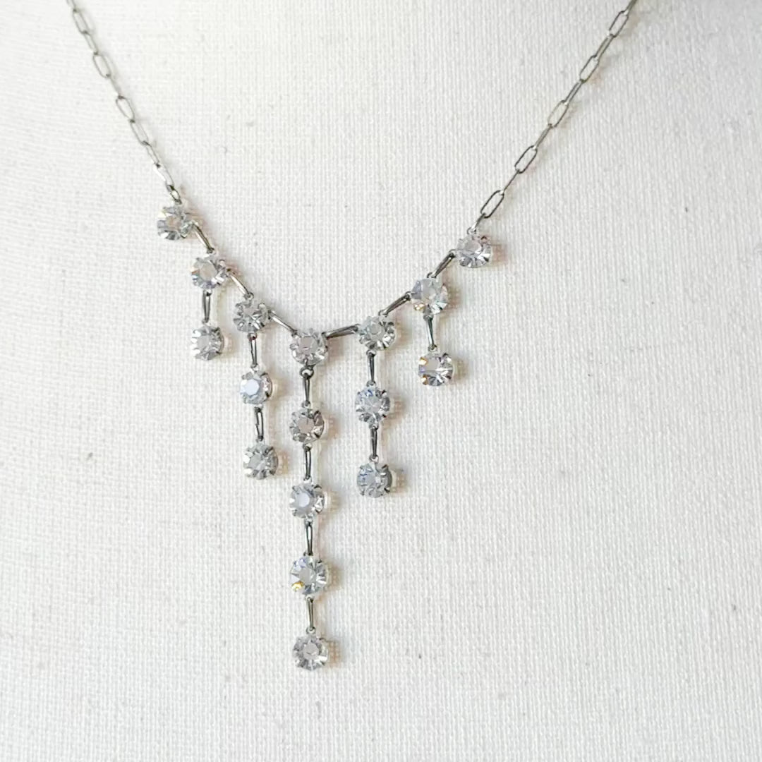 Art Deco Paste Festoon Fringe Necklace — view 11 of 11