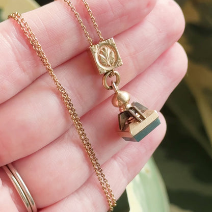 Assemblage Antique Fob and Slider Charm Necklace