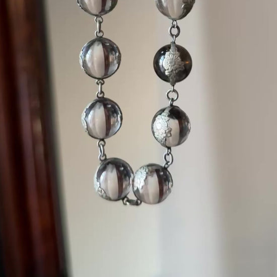 Art Deco Pools of Light Rock Crystal Necklace in Sterling Silver — view 13 of 13
