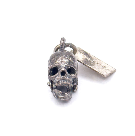 Mid-Century Articulated Skull Charm in Sterling Silver Arizona Souvenir