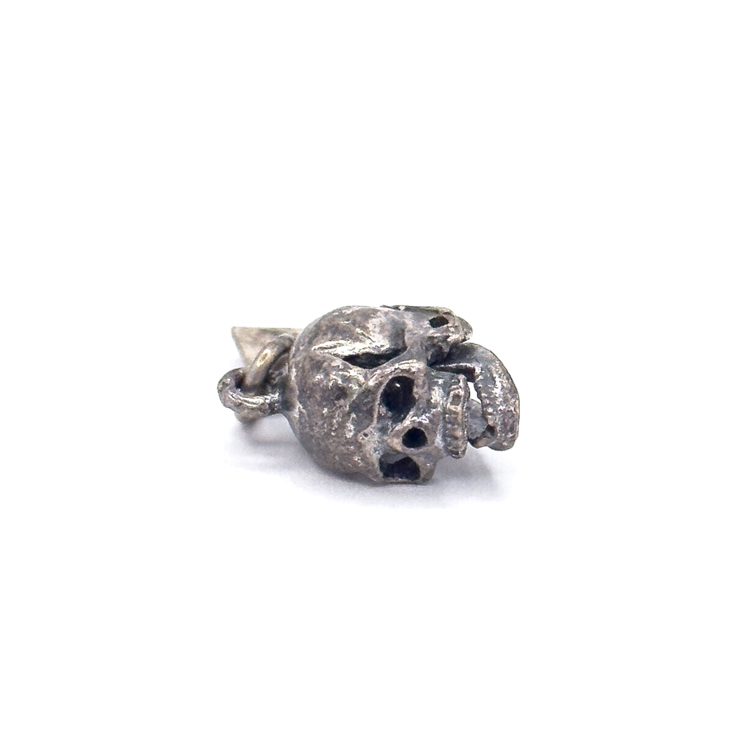 Mid-Century Articulated Skull Charm in Sterling Silver Arizona Souvenir