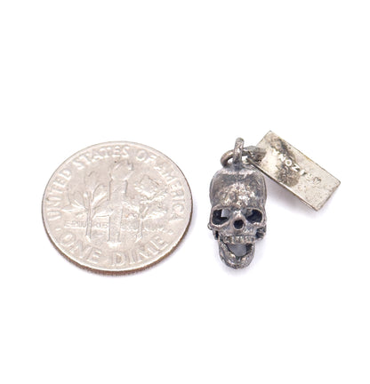 Mid-Century Articulated Skull Charm in Sterling Silver Arizona Souvenir