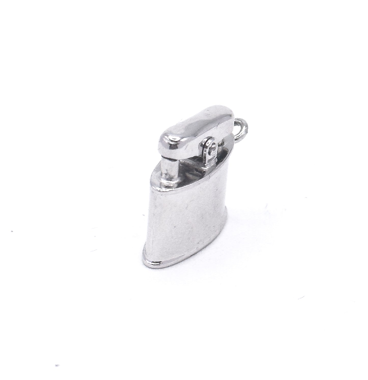 Mid-Century Articulated Lighter Charm in Sterling Silver